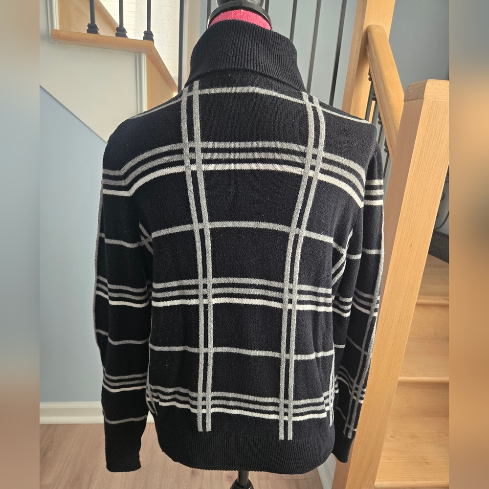 Banana Republic Black & Gray Turtleneck Sweater - Large - Picture 2 of 8